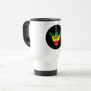 Mug De Voyage Shaka Mains Aux Couleurs Reggae