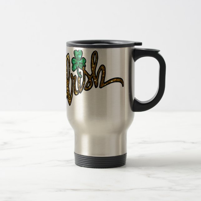 Mug De Voyage shamrock irlandais (Droit)