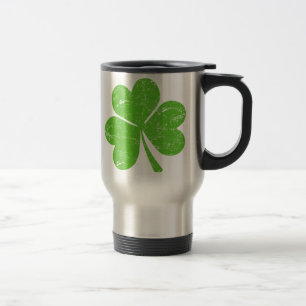 Mug De Voyage Shamrock irlandais vert
