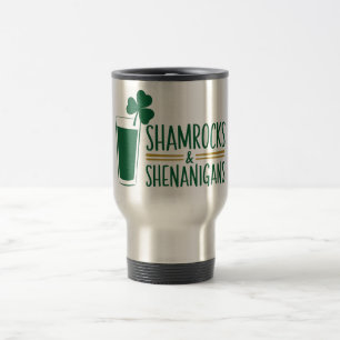 Mug De Voyage Shamrocks et Shenanigans : Conception de la Saint