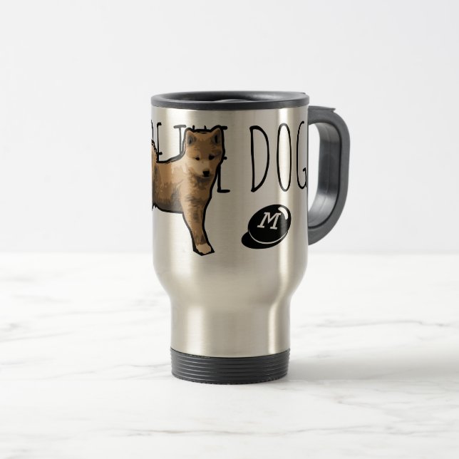 Mug De Voyage Shiba Inu Illustration Chien Année 2018 Voyage M (Devant droit)