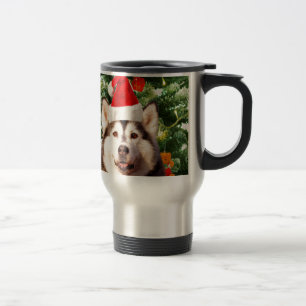 Mug De Voyage Sibérie Husky Arbre de Noël Ornements Snowman