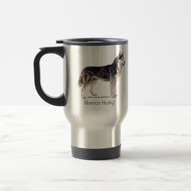 Mug De Voyage Sibérien Husky ! (Gauche)