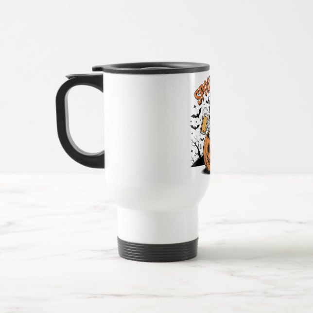 Mug De Voyage Sièges éffrayants Squelette Lézard Halloween (Gauche)
