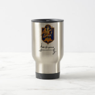 Mug De Voyage Signature d'Anne Boleyn et manteau des bras