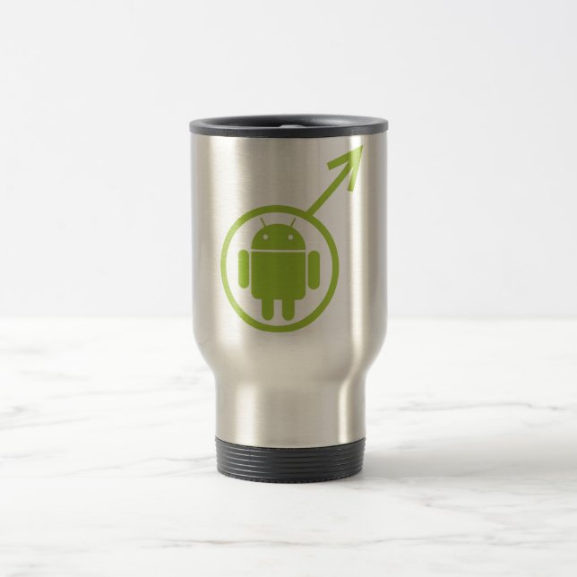 Mug De Voyage (Signe/symbole) Bugdroid androïde masculin (Centre)