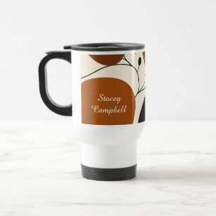 Mug De Voyage Silhouette Abstraite Moderne en Terre Cuite Person