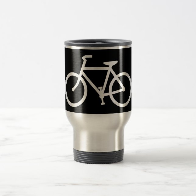 Mug De Voyage silhouette de bicyclette (Centre)