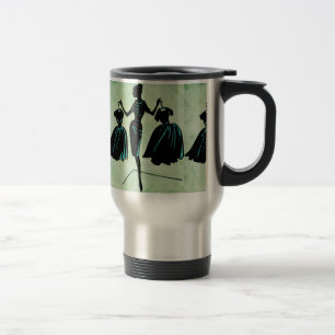 Mug De Voyage Silhouette de Fashionista Rétro