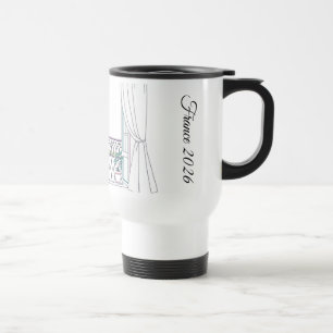 Mug De Voyage Silhouette de fenêtre moderne de Paris Esthétique