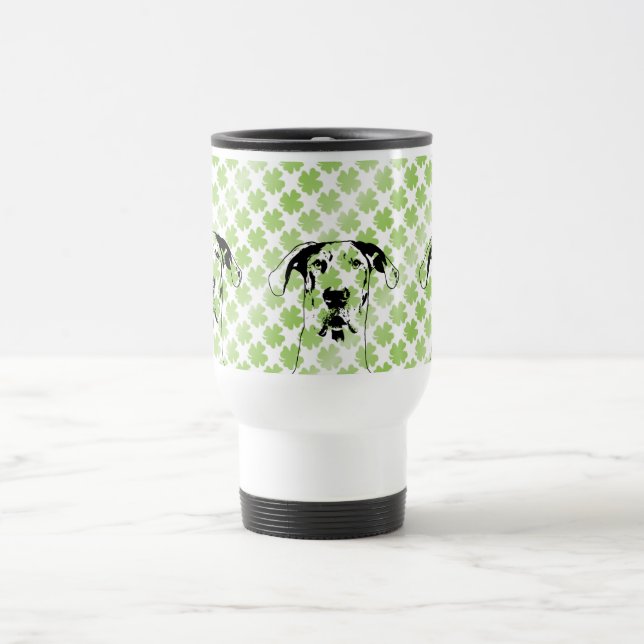 Mug De Voyage Silhouette de great dane de St Patrick - baron (Centre)