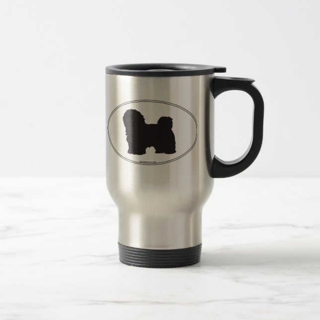 Mug De Voyage Silhouette de Havanese (Droit)