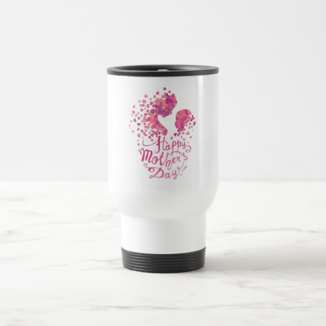 Mug De Voyage Silhouette de mère et d'enfant (Centre)