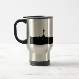 Mug De Voyage Silhouette de plate-forme de forage