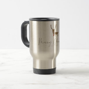 Mug De Voyage Silhouette de renne en ligne artistique de Slipper