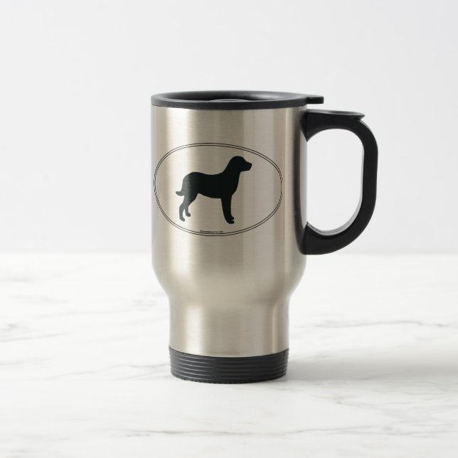 Mug De Voyage Silhouette de Retriever de la Baie de Chesapeake (Droit)