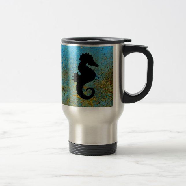 Mug De Voyage Silhouette d'hippocampe (Droit)