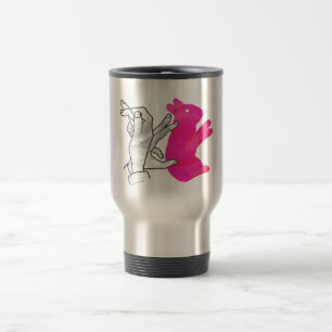 Mug De Voyage Silhouette main Rabbit rose