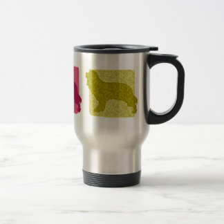 Mug De Voyage Silhouettes cavalières colorées d'épagneul du Roi