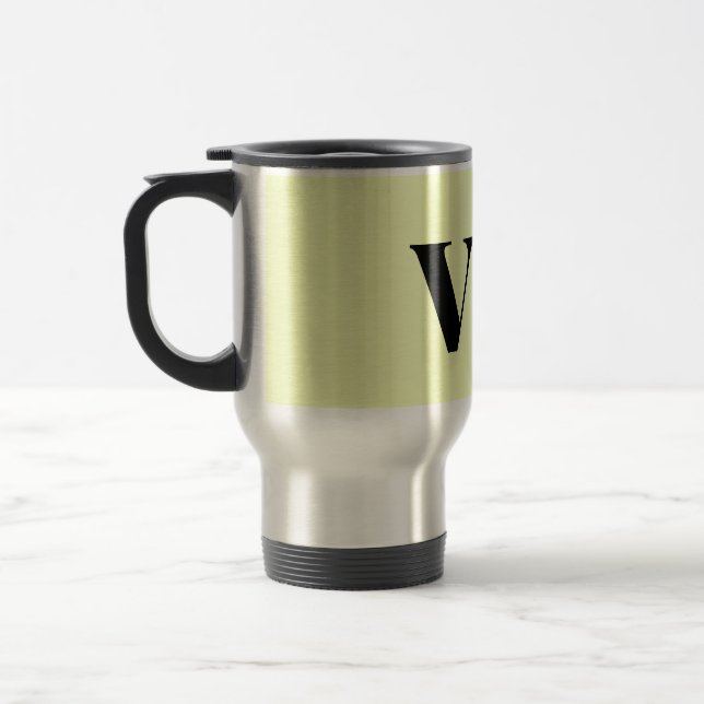 Mug De Voyage simple couleur pastel personnalisée minimale solid (Gauche)