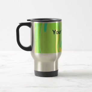 Mug De Voyage Simple minimal vert aquarelle pailleté ajouter du