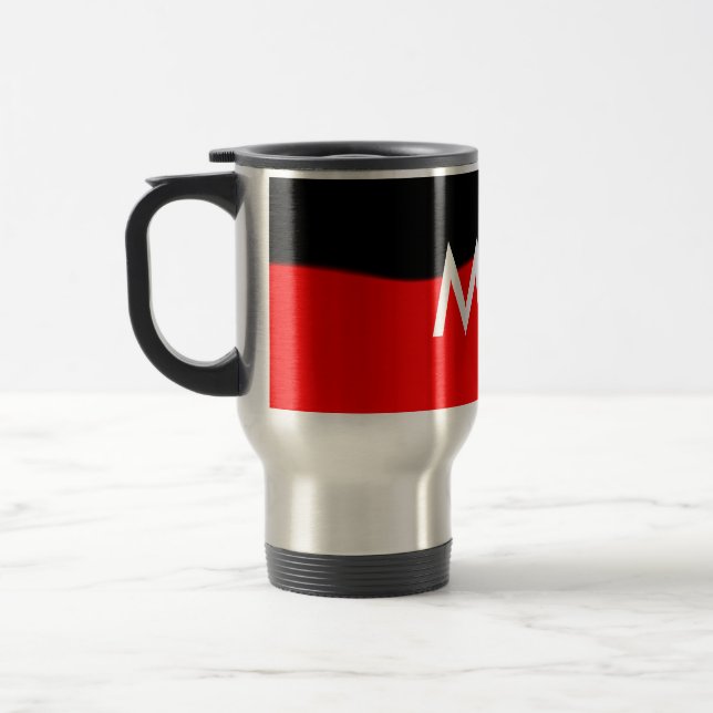 Mug De Voyage Simple monogram add your name letter man minimal t (Gauche)