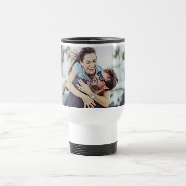 Mug De Voyage Simple Photo de couple moderne préféré (Centre)