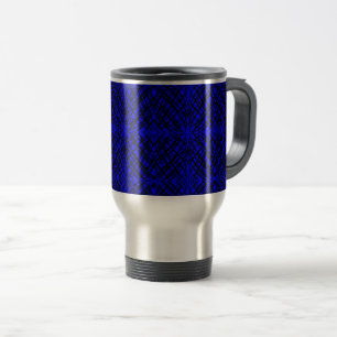 Mug De Voyage Simple Scribble Carreaux miroir Bleu