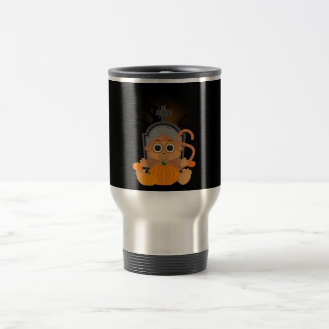 Mug De Voyage Singe d'Halloween (Centre)
