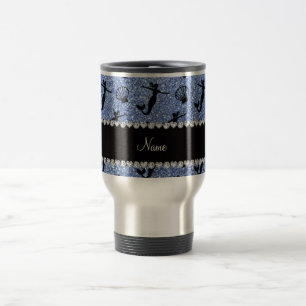 Mug De Voyage Sirènes bleu-clair nommées personnalisées de