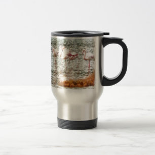 Mug De Voyage Six Flamants roses A Wading Watercolor