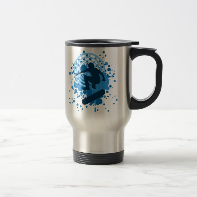 Mug De Voyage skateboard. bulles. (Droit)