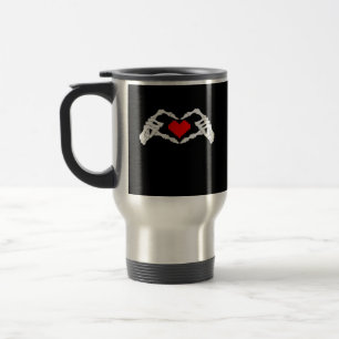 Mug De Voyage Skeleton Coeur Et Mème Mains