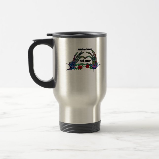 Mug De Voyage Skeleton conception de coeur main (Gauche)