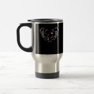 Mug De Voyage Skeleton Danser Coeur Saint Valentin Cadeau Crâne