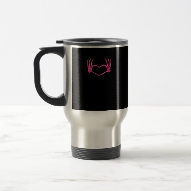 Mug De Voyage Skeleton Heart Hands Classic (Gauche)