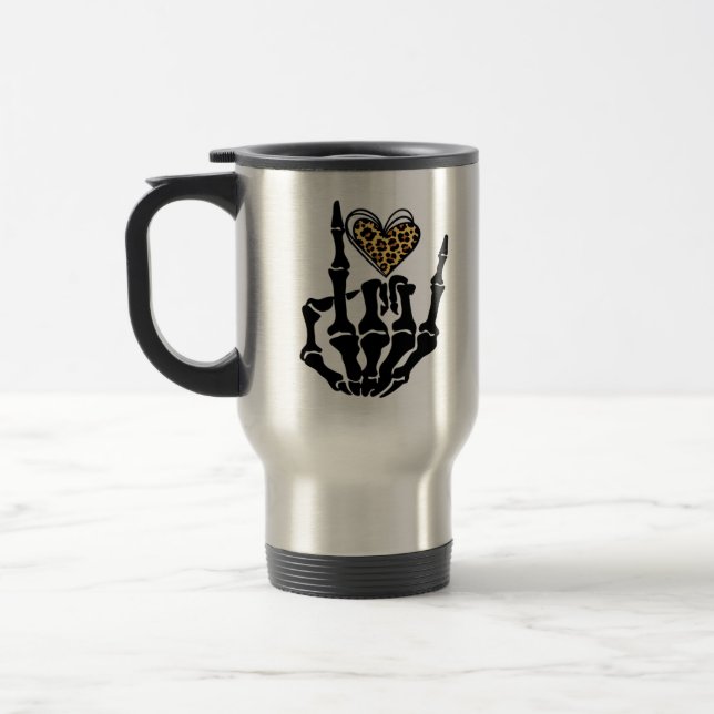 Mug De Voyage Skeleton Heart Hands Classic (Gauche)