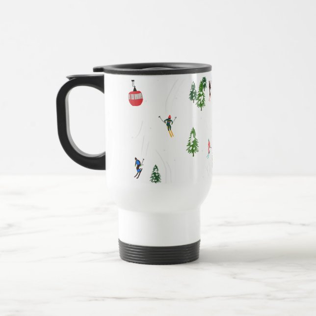 Mug De Voyage Ski alpin | Ski de vacances hiver (Gauche)