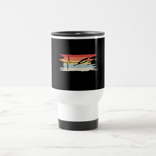 Mug De Voyage Ski de saut Retro (Centre)