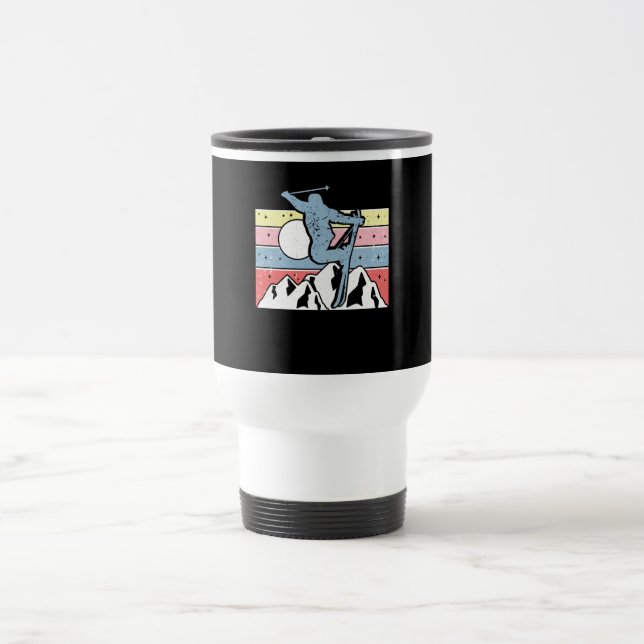 Mug De Voyage Ski Rétro (Centre)