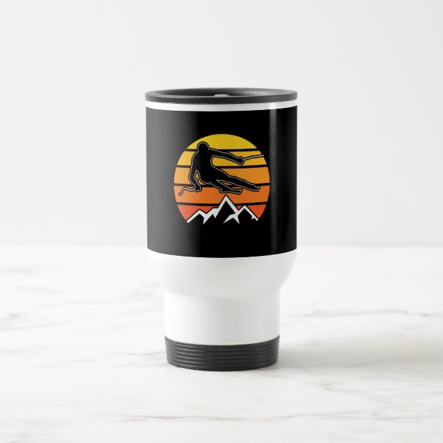 Mug De Voyage Ski rétro (Centre)