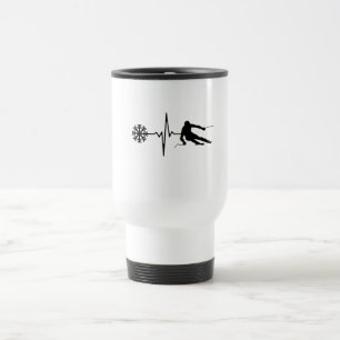 Mug De Voyage Ski - Ski Heartbeat