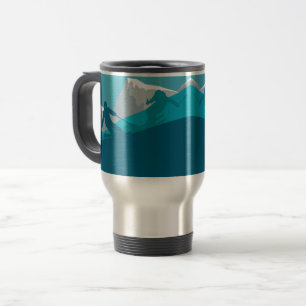 Mug De Voyage Skier Silhouette Toutes Ski De Montagne