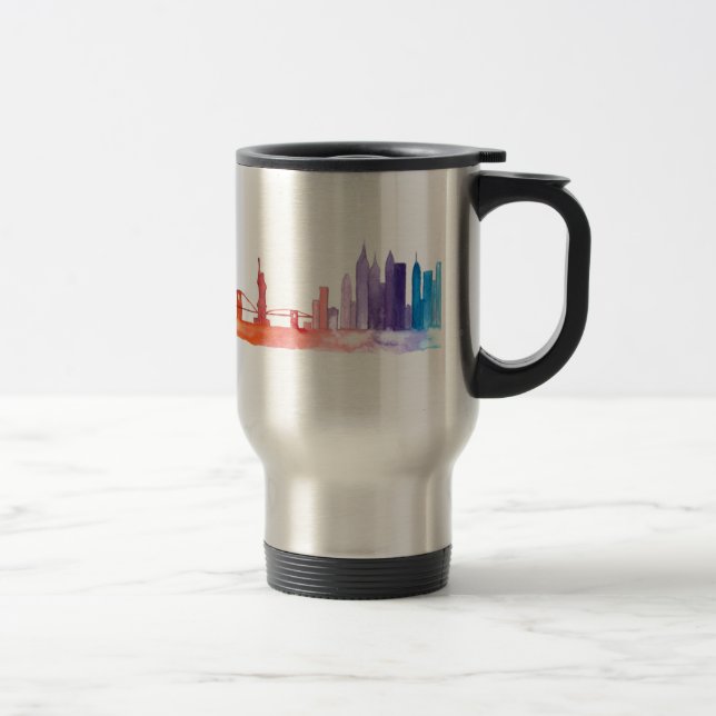 Mug De Voyage Skyline de la ville de NEW YORK cool d'illustratio (Droit)