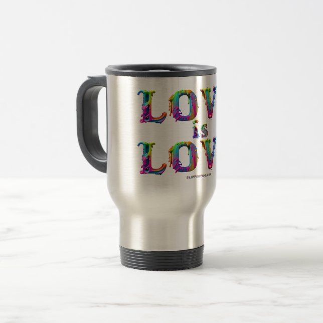 Mug De Voyage SlipperyJoe amour est l'amour goutte à goutte de f (Devant gauche)