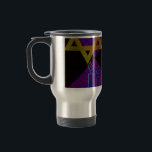 Mug De Voyage SlipperyJoe's Happy Hanoukka Star de David menorah<br><div class="desc">SlipperyJoe's Happy Hanoukka Star of David menorah Dreidel Célébration artistique bougies Hébreu juif Chanoukah cadeaux décorations judaïsme religion culture pratiques religieuses traditions géométrie symbolique design profondeur contraste ordre symétrie</div>