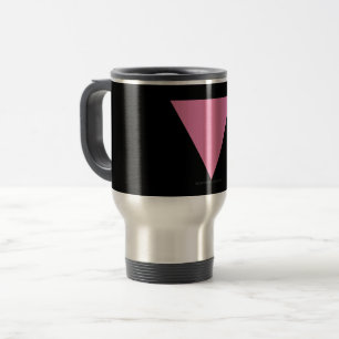 Mug De Voyage SlipperyJoe's rose triangle drapeau clair rose sym