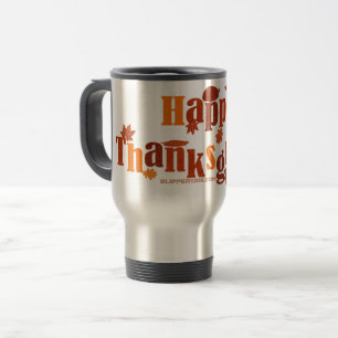 Mug De Voyage SlipperyJoe's Thanksgiving feuille brun orange tar