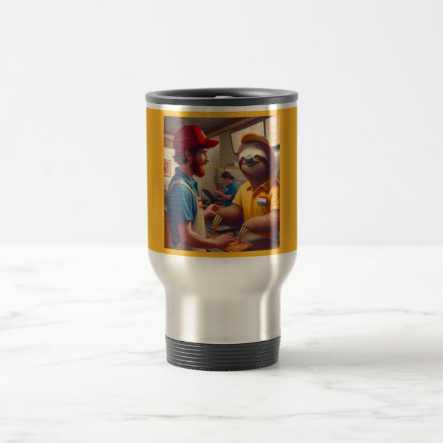 Mug De Voyage Sloth Fast Food Worker (Centre)