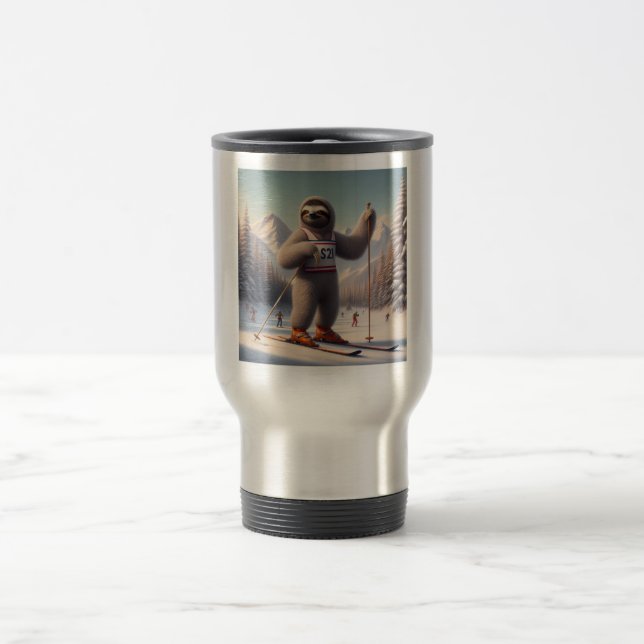 Mug De Voyage Sloth Skiing (Centre)